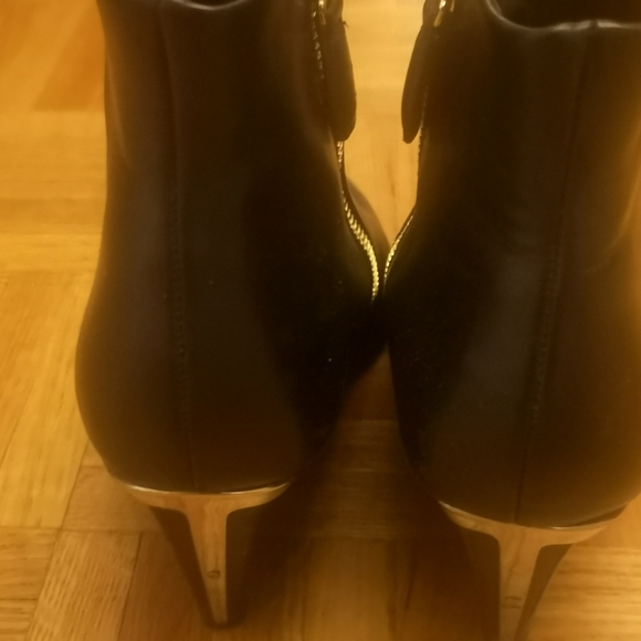 Black and Gold Ankle Boots - Picture 3 of 5